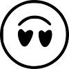 Emoji sketch upside down black