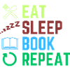 eat sleep book repeat