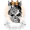 Skull with crown