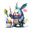 Cartoon Easter with Easter Egg