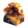 Voxel nature landscape