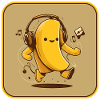 Banane avec écouteurs