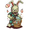 Zombie Easter with Easter Basket