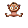 Cute tarsier during yoga