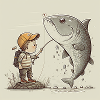 Little boy catches gift