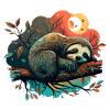 cute, sleeping sloth, sleep fashion