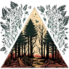 Forest at sunset