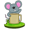 Maus Becher Kaffee