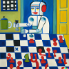 Robot playing chess