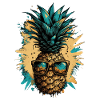 Funny pineapple fruit