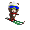 Stunned skier Bear