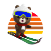 Stunned skier Bear
