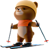 Stunned skier Bear