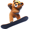 Snowboarding Bear