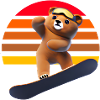 Snowboarding Bear