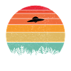 UFO sun retro