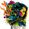 Urban art in graffiti style