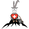 Swiss ibex with heart