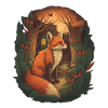 roter fuchs in einem wald