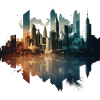 City in an artistic
