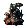 Voxel futuristic landscape