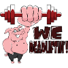 Lustiges Powerlifting-Workout im Fitnessstudio