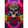 Skull with roses