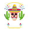 Cinco-de-Mayo, fête mexicaine avec crâne