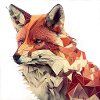 Fox - Geometric Animal Print