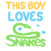 This boy loves snakes