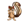 Cartoon Stripe Cheek Squirrel