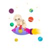 Futur astronaute panda ours