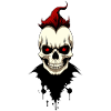 Skull with red eyes