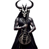 Demon with guitar, heavy metal