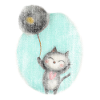 Chat avec ballon