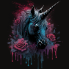 Rose und Einhorn