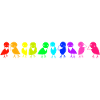 bunte Vogelreihe Raben