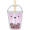 Purple Taro Bubble Tea Kawaii