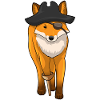 Fuchs Pirat Augenklappe