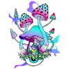 Trippy Hippie Psychedelic Mushroom