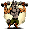 Kikou the muscular wolf