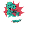 Knitting Knitter Pun Dinosaur