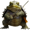 Frog in full gear