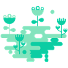 Der Blob Garden L Mint &; Grün