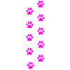 Pink Cat Paw Print Pattern