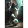 Cat Football Realistic