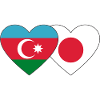 Azerbaijan Japan Flag