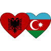 Albania Azerbaijan Flag Heart