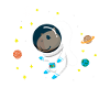 Astronaut Capybara guinea pig
