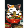 Cat Japanese Ramen Otaku Anime